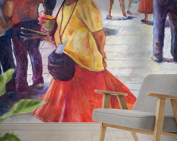 Voorbeeld van het werk in een kamer