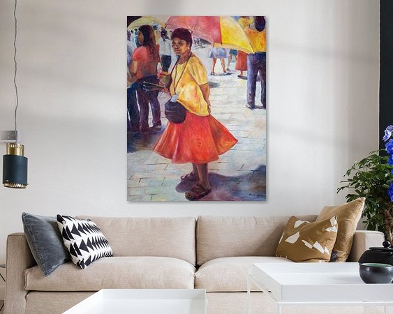 Voorbeeld van het werk in een kamer