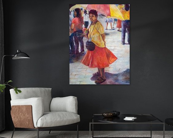 Voorbeeld van het werk in een kamer