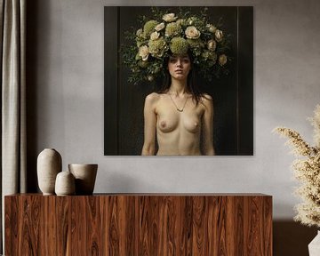 Vrouw met Boeket van The Nudes Gallery