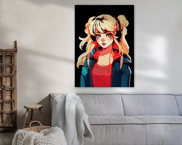 Creatieve Anime Muur Kunst | Meisjes 28 van Ramy Salah Hefny