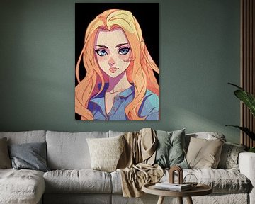 Creatieve Anime Muur Kunst | Meisjes 29 van Ramy Salah Hefny