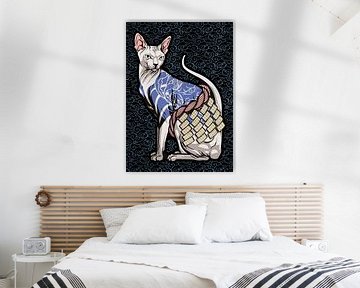 Japanse kunst Creatieve anime | Dierenvrienden 36 van Ramy Salah Hefny