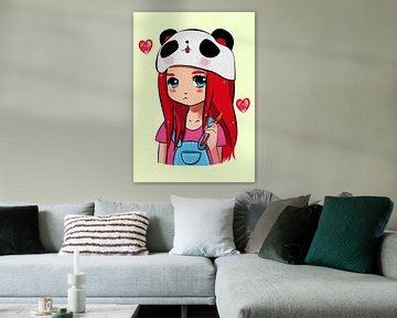 Creatieve Anime Muurkunst | Meisjes 33 van Ramy Salah Hefny