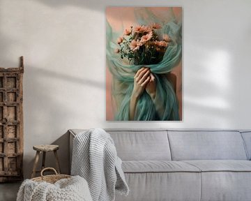 Hidden Behind Pink Flowers by Studio BB