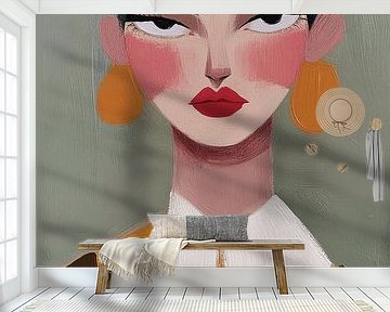 Modern portrait, hip illustration by Carla Van Iersel