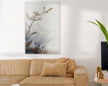 ZEN Japandi schilderij, Wuivende grassen van Studio Pieternel