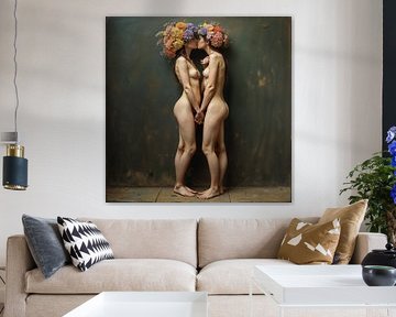 Femmes avec bouquet sur The Nudes Gallery