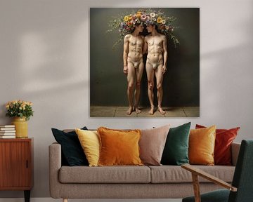 Hommes avec bouquet sur The Nudes Gallery