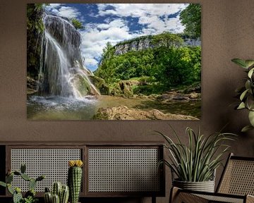 Waterval in het Juragebergte in Frankrijk van Voss fotografie