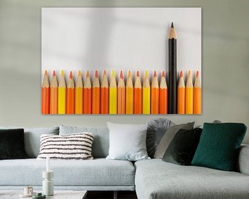 Collectie van bont gekleurde potloden van Tonko Oosterink