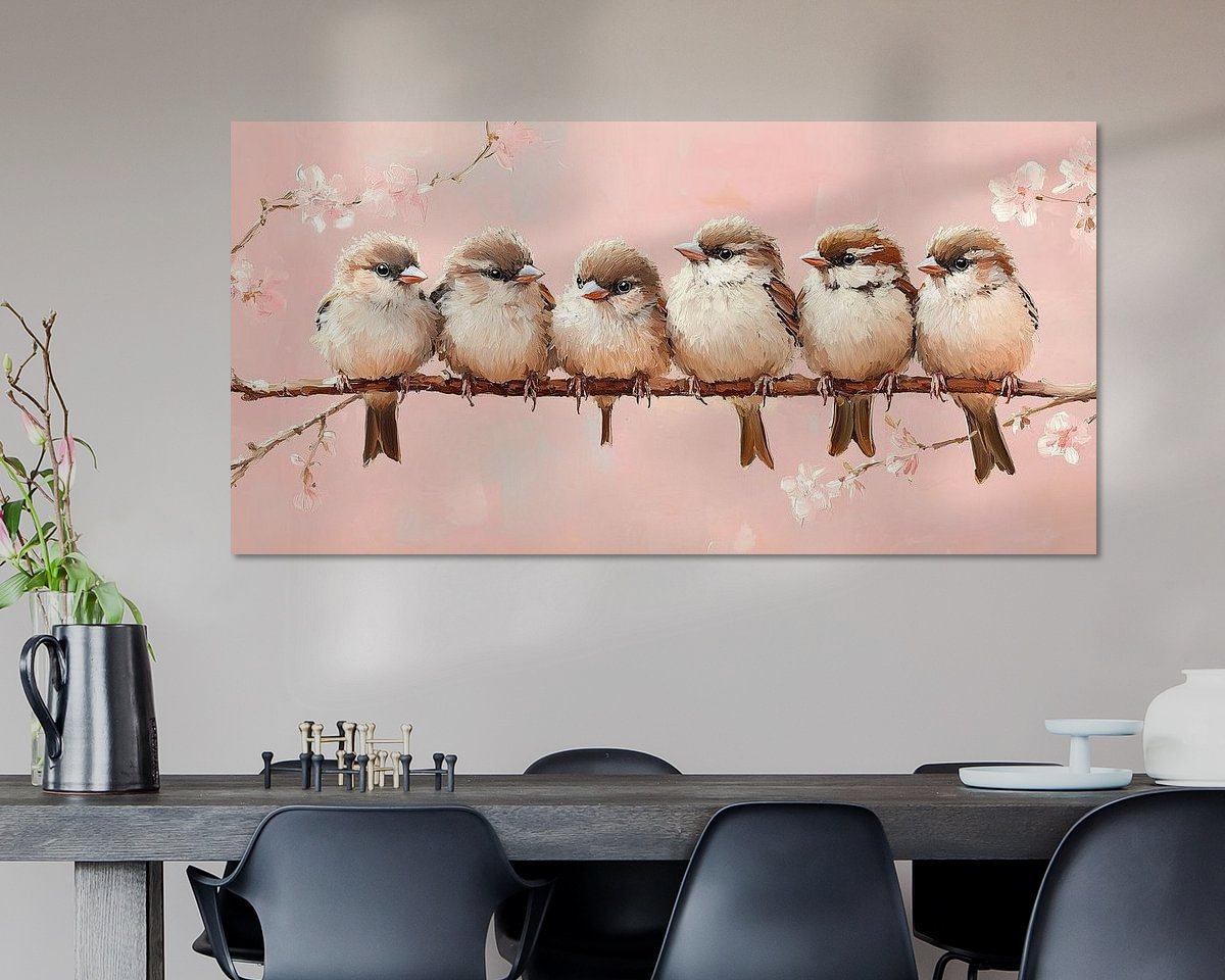 Voorbeeld van het werk in een kamer