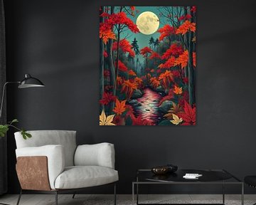 Maanverlichte Serenade van de herfst van Artistic