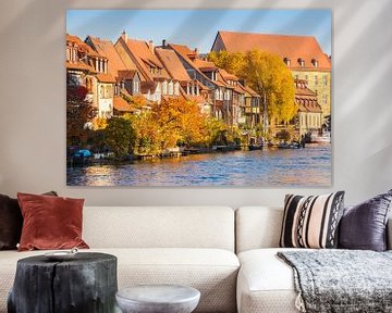 Vissershuisjes in Bamberg in de herfst van Jan Schuler