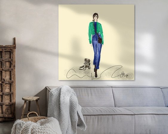 Voorbeeld van het werk in een kamer