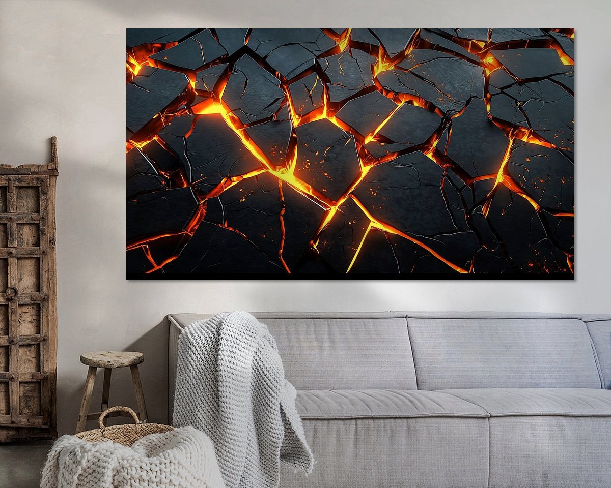 Voorbeeld van het werk in een kamer