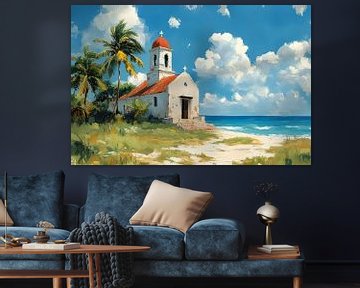 Die kleine Kirche und das Meer von Skyfall