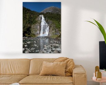 Wasserfall Millford Sound von Helna Moa Multimedia
