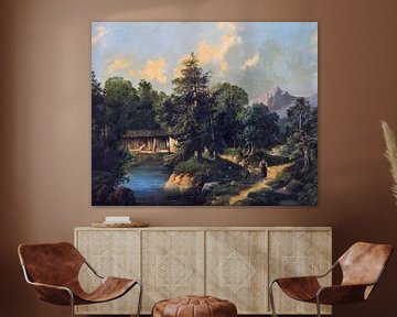 Gustav Barbarini, rivierlandschap van Atelier Liesjes