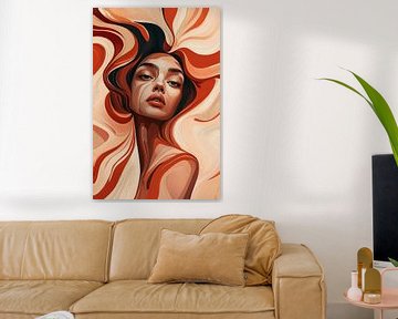 Golven in Amber iv van Studio BB