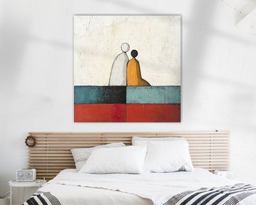 Stilte Kunst | Gestileerde Vrienden Canvas van Zen en Meer