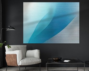Diagonal Turquoise Gradient by Modern Collection