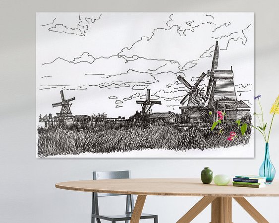 Example of the artwork in a room