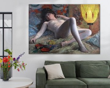 Henri-camille Danger, naakt met waaier, 1910