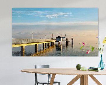 Jetty Immenstaad Lake Constance by Dieter Walther