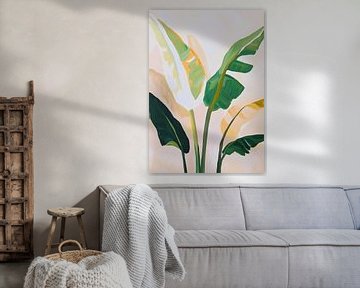 Botanisch Minimalistisch Beige Fauvist Groen van Niklas Maximilian