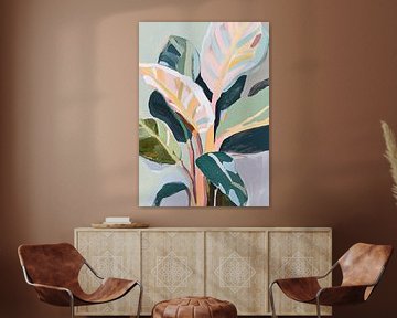 Botany Calathea plant Fauvism by Niklas Maximilian