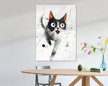 Tekening kat dierenkunst 1 #kat