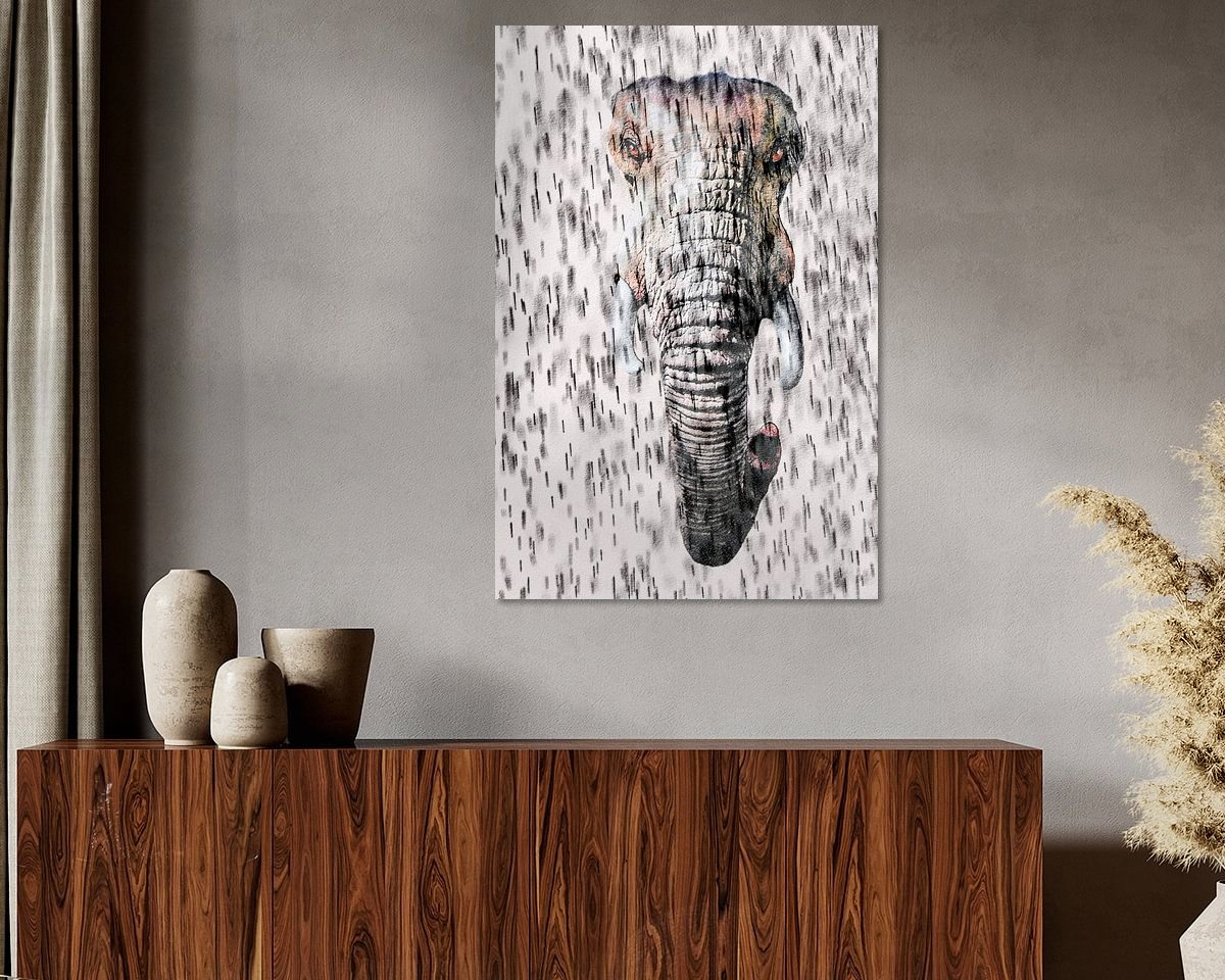 Voorbeeld van het werk in een kamer