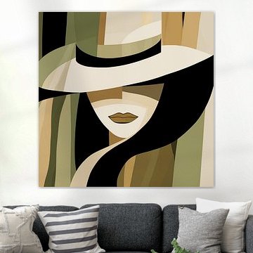 Femme avec chapeau