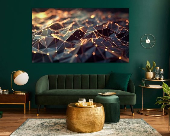 Voorbeeld van het werk in een kamer