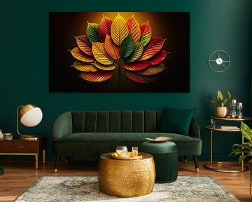 Herfstbladeren in een spel van kleuren van Jonas Weinitschke