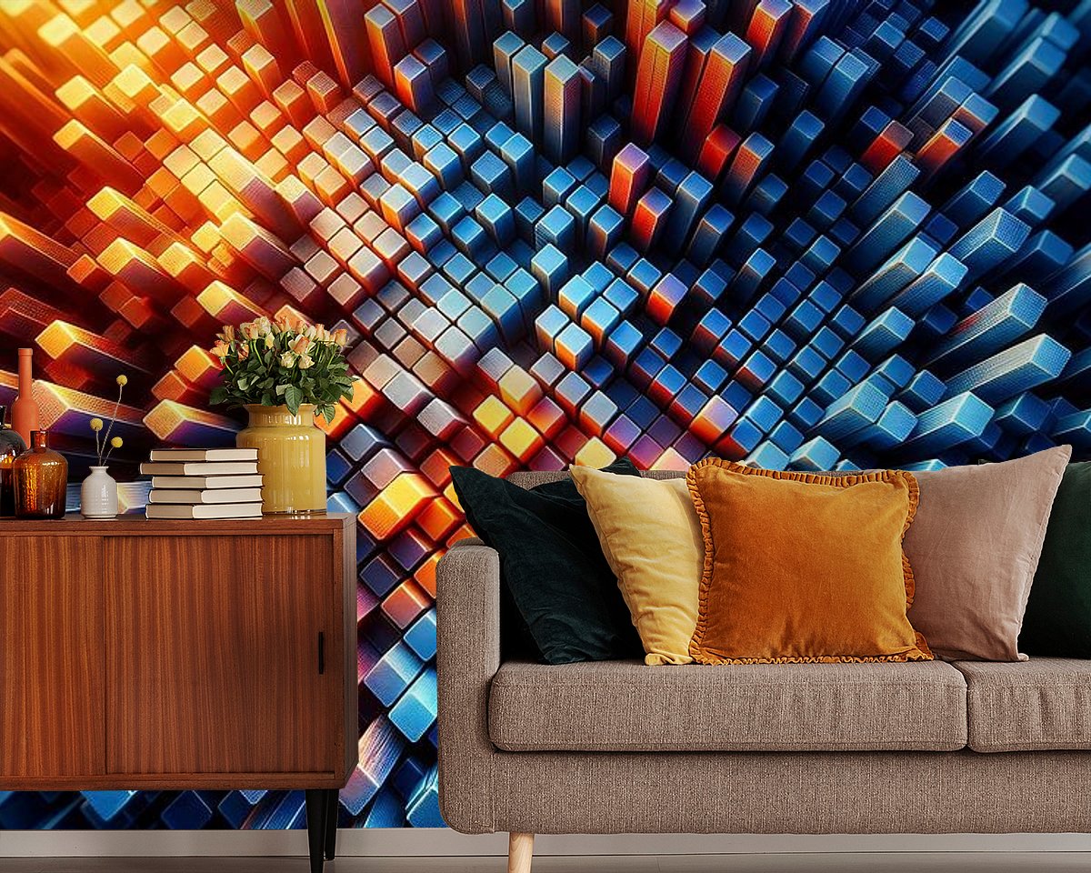 Voorbeeld van het werk in een kamer