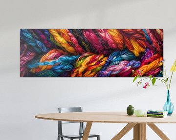 Bunte Wollstränge in Nahaufnahme von Jonas Weinitschke