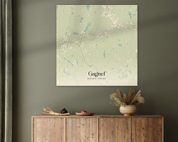 Vintage map of Gagnef, Sweden. by Prints of Place