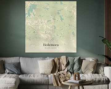 Vintage map of Hedemora, Sweden. by Prints of Place