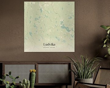 Vintage map of Ludvika, Sweden. by Prints of Place