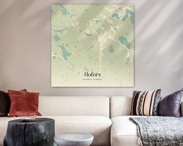 Vintage map of Hofors, Sweden. by Prints of Place