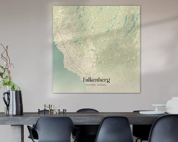 Vintage map of Falkenberg, Sweden. by Prints of Place