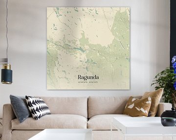 Vintage landkaart van Ragunda, Sweden. van MijnStadsPoster