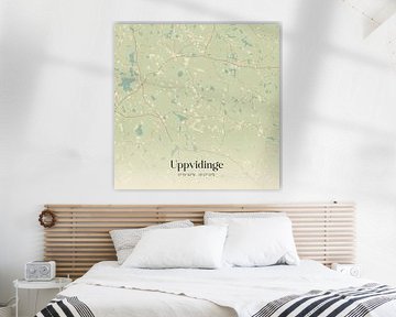 Alte Karte von Uppvidinge, Schweden. von Ortsdrucke