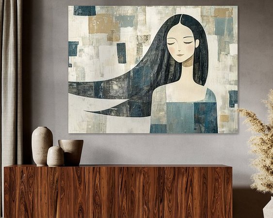 Voorbeeld van het werk in een kamer