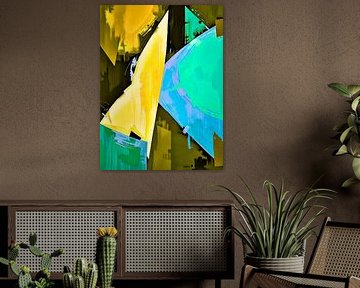Etherische geometrische abstractie - diepte & beweging