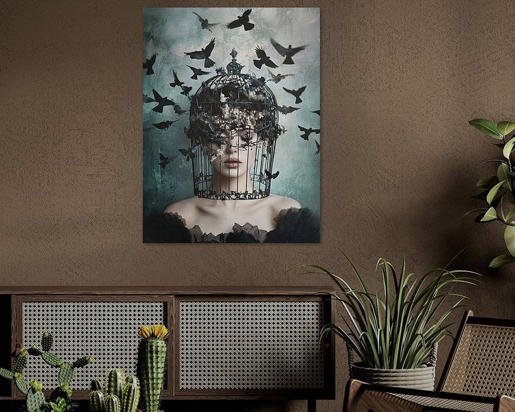 Voorbeeld van het werk in een kamer