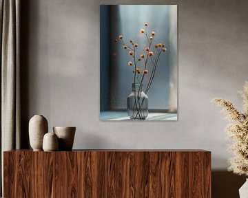 Delicate Droogbloemen in Oranje van Studio BB