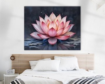 Serene roze lotus van Artistic